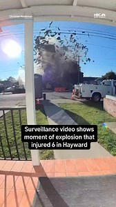 NEW: A surveillance camera captured this morning's explosion in Hayward. At least six people have been transported to the hospital, fire officials said. http://nbcbay.com/r5JqNZo | NBC Bay Area