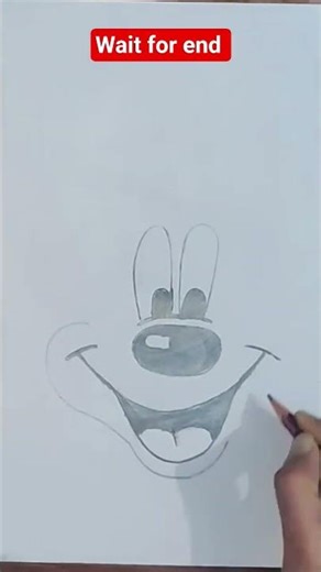 How to draw Mickey Mouse ll Mickey Mouse face drawing 😀