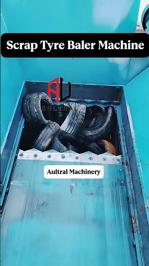 Powerful Horizontal Baling Machine for Scrap Tires #sustainablesolutions