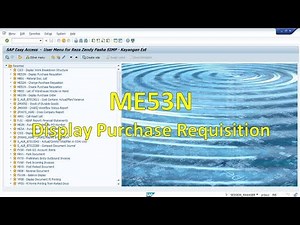 SAP ME53N Display Purchase Requisition
