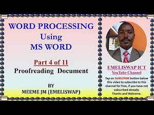 Proofreading A Document in Microsoft Word Program