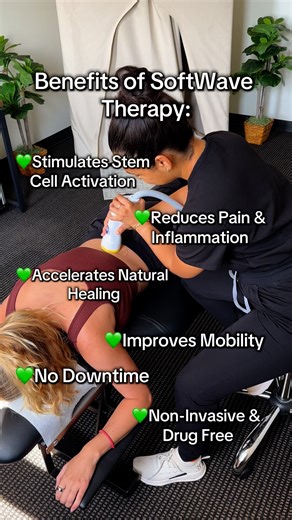 Pain relief without surgery, meds, or downtime. 👏 SoftWave therapy helps the body by boosting circulation, reducing inflammation, and jumpstarting natural recovery. Have you tried it yet? #SoftWaveTherapy #HealingNaturally #PainRelief #RecoverBetter #AlternativeHealing #InflammationRelief #WellnessJourney #HolisticHealth #MobilityMatters #RegenerativeHealing | The Wellness Way - Largo