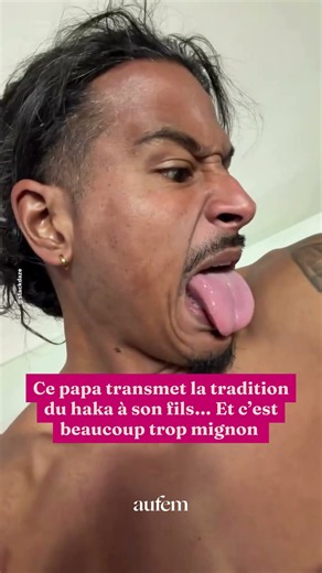 This dad teaching his son the haka