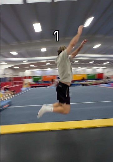 How many Flips to cross the trampoline! @mmgymsisters @Nick Moore | trampoline