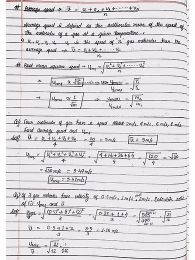 Kinetic Theory of Gases | Chapter 12 | Physics | Class 11 | Short Notes