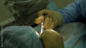 injection of local anesthesia to the patient Stock Video