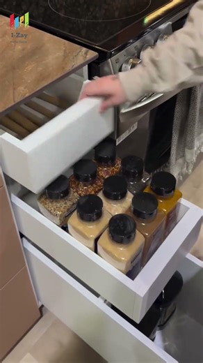 Smart Kitchen Organizer Drawers for Utensils 🍴✨ | Space Saving Kitchen Storage #Shorts