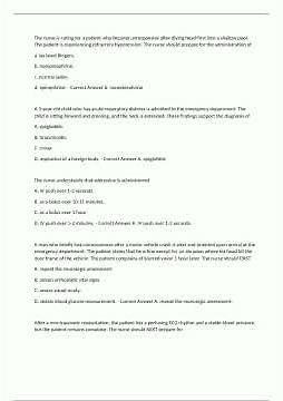 CEN Practice Exam Questions with Correct Answers Complete Latest Updated 20242039