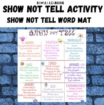 Show Not Tell Mat: Enhance Descriptive Writing