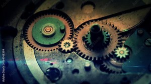 4K footage of steampunk clock work gears turning with composited CG elements. Can be scaled down to 1080p for highest possible quality and details.
