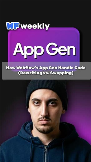 How Webflow’s App Gen Handle Code