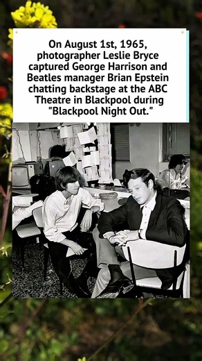 George Harrison & Brian Epstein Backstage (1965) 🎸 #TheBeatles #1960s #Shorts