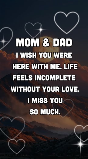 Mom and Dad, life just doesn’t feel whole without you. I still reach for your love in every quiet moment — wishing you were here beside me. I miss you both so deeply. ❤️ | United Voices Daily
