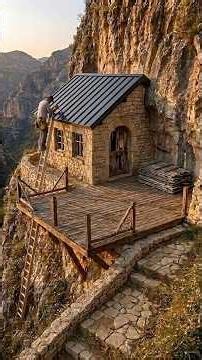 ITurned an Abandoned Cliff House Into aBeautiful Hidden Home.#CliffHouse#construction#asmr#build