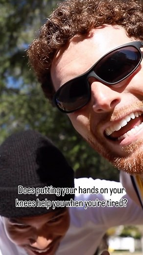 Would you rather put your hands on your knees and show bad body language but get your air back or stand up and show good body language but it takes you longer to get your air back? #brace4impact #california #personaltrainer #fitnessmotivation #inspire #explore #feed #trend #funny #publicfigure #influencer | Colton Merriman