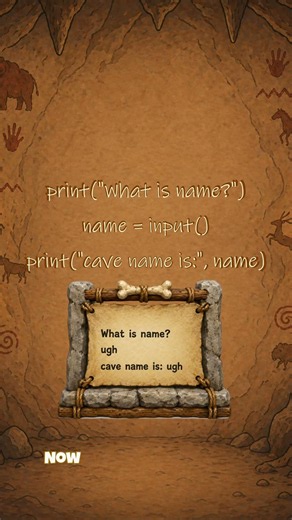 Caveman Explains Python Input