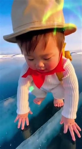 Skillai the Baby Explorer Chasing Glowing Frost Beetles on Ice