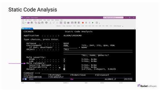 Rocket DevOps Static Code Analysis: Configuring Scans and Reviewing Reports