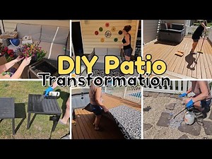☀️ DIY Budget Friendly Patio Deck Makeover | Summer Clean With Me 2025 | Backyard Transformation