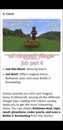 I Tested Every Minecraft Villager Job