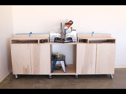 How To Build A Mobile Miter Saw Bench