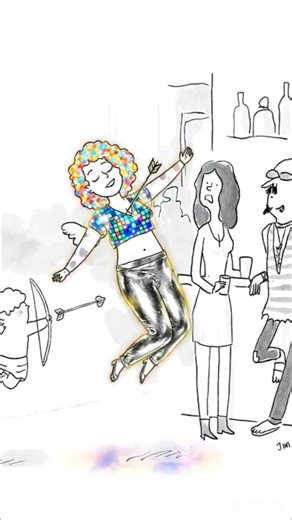 An animated Valentine’s Cartoon Cupid: THE “BIG BABY” 🏈 INTERCEPTION 👩