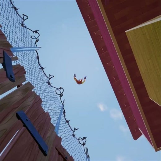 Hello Neighbor: Flinging my Neighbor with crate!