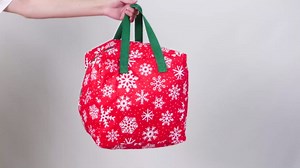 Kajaia 2 Pcs Christmas Ornament Storage 12 x 12 x 12 Inch Snowflake Holiday Accessories Bag Christmas Storage Containers Tear Proof Xmas Ornament Organizer with Handles Full Length Zipper (Red)