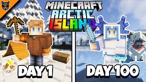I Survived 100 Days of Minecraft on an ARCTIC ISLAND & here's what happened…
