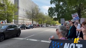 278K views · 10K reactions | Many attended the 'Hands Off!' protest in Raleigh Saturday. Over 1,200 demonstrations were planned across 50 states to protest Trump's actions on government downsizing, economy, human rights and other issues. Read more: abc11.tv/3E9E7LK | ABC11 WTVD | Facebook