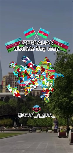 Azerbaijan district flag map 🇦🇿 #azerbaijan #🇦🇿 #azeri_s_geo_ #mapping #mapper