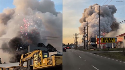Watch: Fire breaks out in RV in Houston area, spreads to fireworks