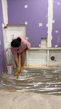 need to do this before putting tile on our concrete floor #TilePrep #Waterproofing #DIYRenovation