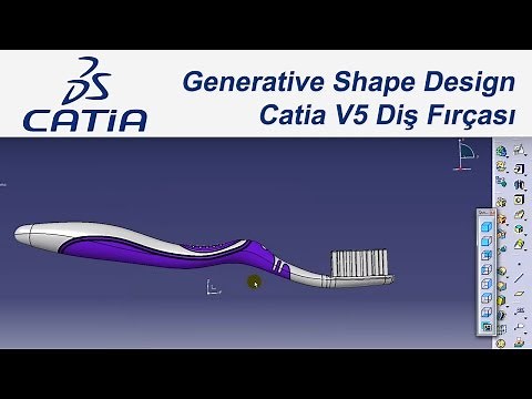 Catia V5 Eğitim Diş Fırçası (#46) Tutorial Toothbrush Generative Shape Design