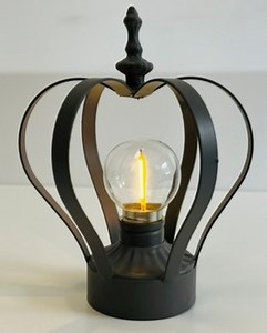 Table Lamp Cordless Battery Operated with Bulb Distressed Metal Light Grey  | eBay UK
