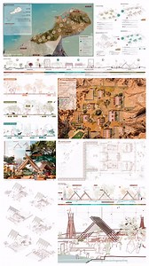 Creative Mood Architecture on Instagram: "MOOD - Architectural Board ] Project: Community Oasis ] By: Linda Casañas, Sebastian Sanchez @pierrot.mask @ssanchez.v ] Types of drawings: Master Plan Axonometric Diagrams Bioclimatic Diagram Landscape Sections Public Plan Section Architectural Plan Exploded Axos Illustration Visit creativemoodarchitecture.com for more"