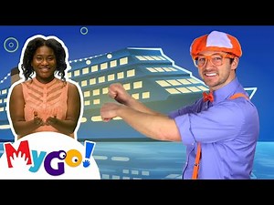 Fun Boat Song + More (ASL Version) | Blippi's Sing Along | ASL Songs Videos - Sign Language for Kids