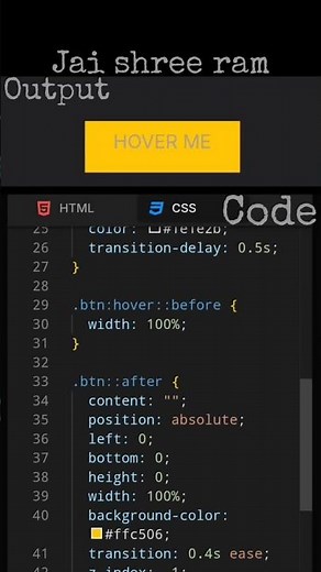 Modern Button Animation Using HTML & CSS 🔥 | Beginner Friendly Tutorial 2025