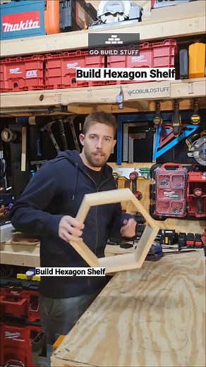 How to build Hexagon Shelf in 60 seconds #gobuildstuff #woodworking #hexagonshelf #diy