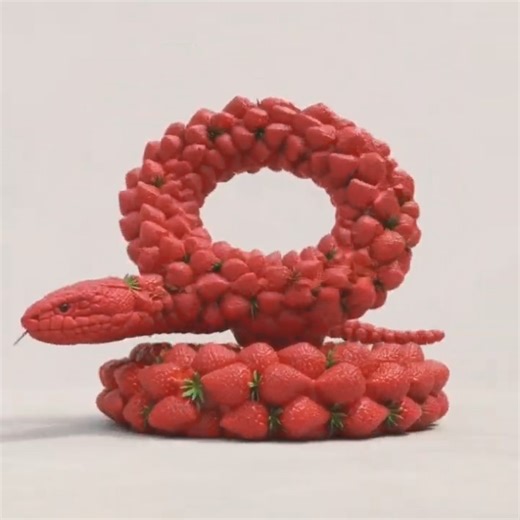 Anaconda snake of strawberry 🍓🍓🍓 🐍🐍🐍🐍