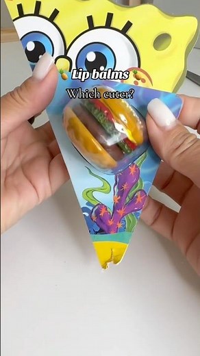 SpongeBob Lip Balm Unboxing | Krabby Patty Edition 🍔💛