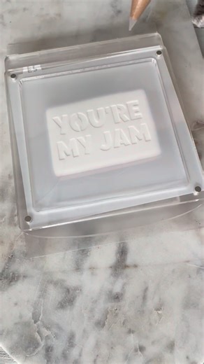 Annamaria Valentino || Mary on Instagram: "“YOU’RE MY JAM” 💜🤎 I’m using our 1” Oopsie Stick to pass the icing over the stencil. This is the perfect way to stencil multiple colours - rather than using a larger sized scraper which could limit you to a single colour Our oopsie sticks are available in 4 sizes. You can find a large selection of Valentine’s day cookie cutters and stencils on our website. We are located in Bradford Ontario Canada. Offering pick up and worldwide shipping #emmassweets 