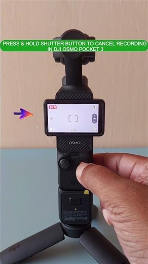 DJI Osmo Pocket 3 Tip: Press & Hold To Cancel Recording (A Hidden Trick!) #shortsfeed