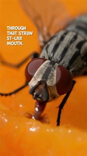Buzzing Bites: How Flies Devour Their Food!