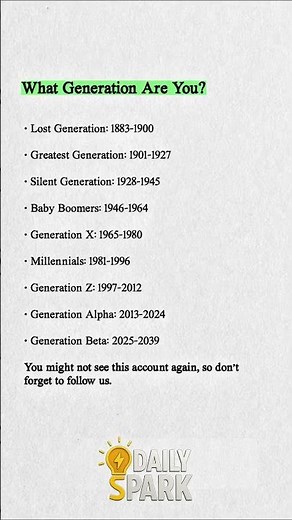 What Generation Are You? 🕰️
