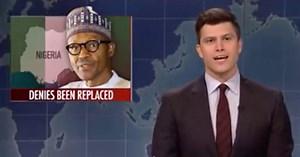 SNL Weekend Update. They write jokes for each other to read but don't see them until live on air. - Funny