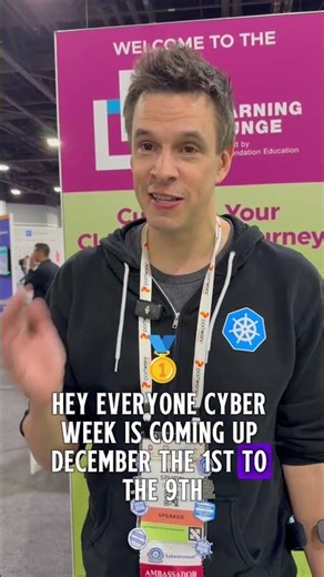 Cloud native genius James Spurin says, CYBER WEEK STARTS TOMORROW! Save up to 65%