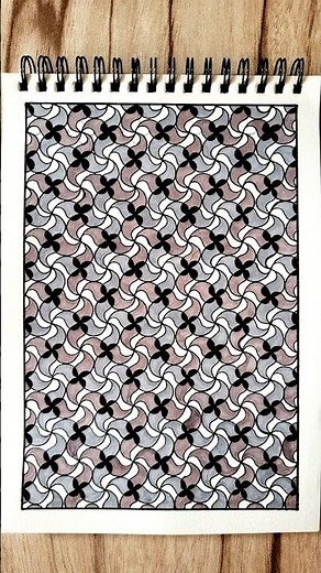 3D doodle tutorial, Easy zentangle, Easy pattern, New design, Zentangle tutorial, Satisfying art