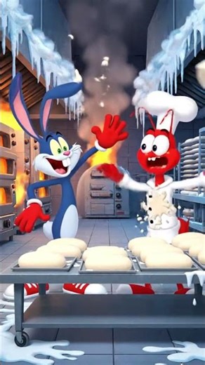 Bunny vs Chef Anto Flying Pizza Dough – Chaos in the Kitchen!