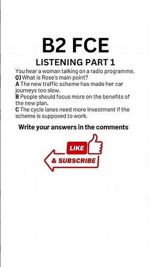 B2 First (FCE) Listening Practice Test - Part 1 11.2025 #b2firstlisteningtests #learningenglish #fce